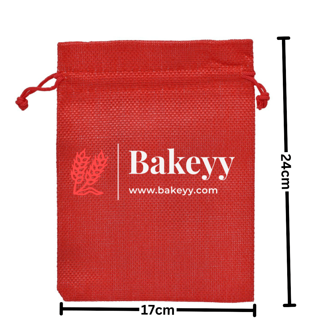 Red Jute Potli Bag | Gift Return Gifts Bags | Drawstring Bags | (Pack of 10) - Bakeyy.com - India - Red Jute Potli Bag | Gift Return Gifts Bags | Drawstring Bags | (Pack of 10) - 17X24 CM