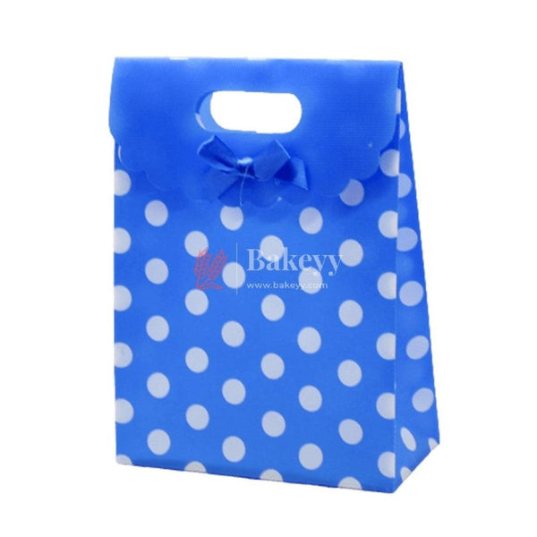 19x26 cm PVC Bag Polka Dot With Bow | Medium | Pack of 10 - Bakeyy.com