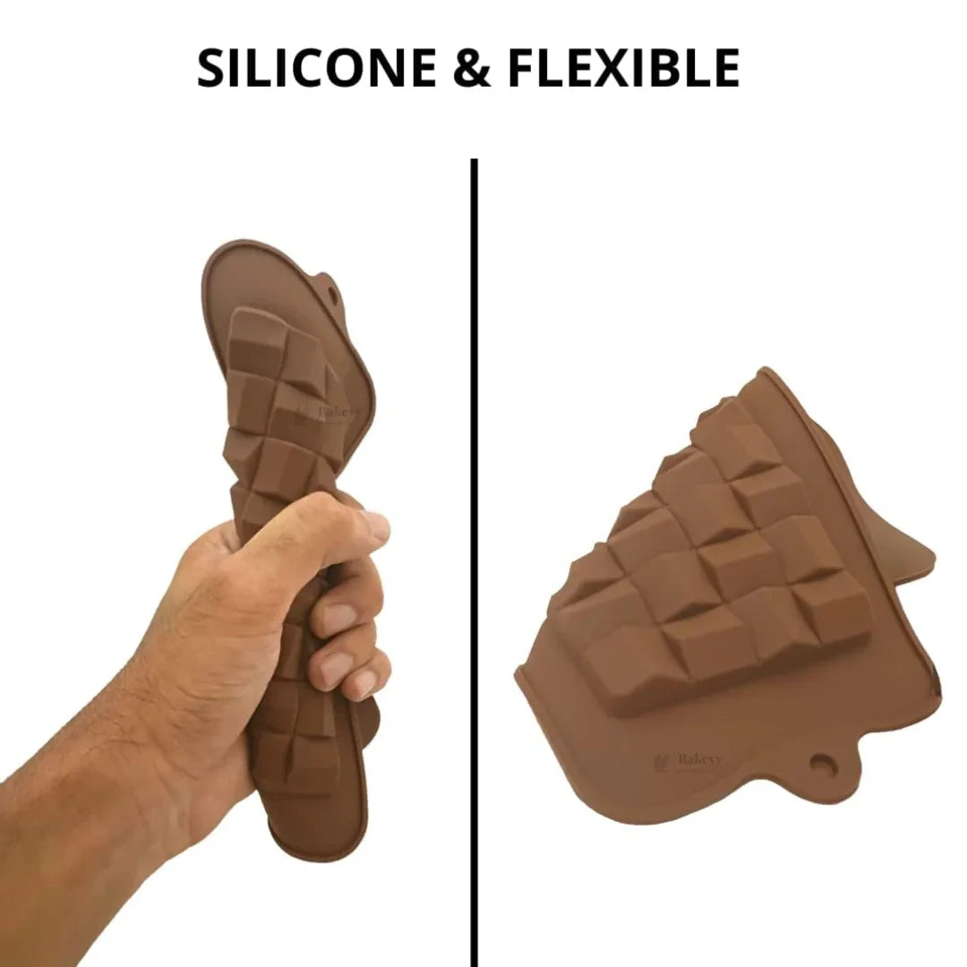 1 Cavity | Chunky Square Grid Chocolate Bar Silicone Mould | Pack of 1 