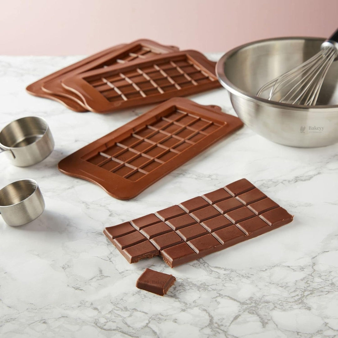 1 Cavity | Classic Grid Chocolate Bar Silicone Mould | Pack of 1 