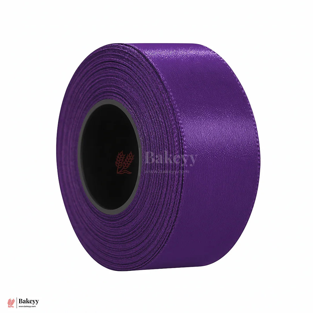 1 inch |18 Mtr Purple Satin Ribbon Roll – High-Quality Decorative Ribbon for Gift Wrapping & Crafts| 1 Roll