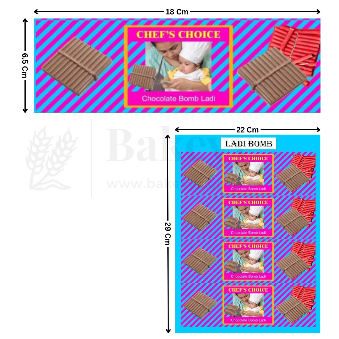 Chocolate Bomb Ladi Diwali Sticker | Pack of 10 Sheets