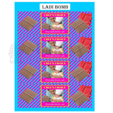 Chocolate Bomb Ladi Diwali Sticker | Pack of 10 Sheets