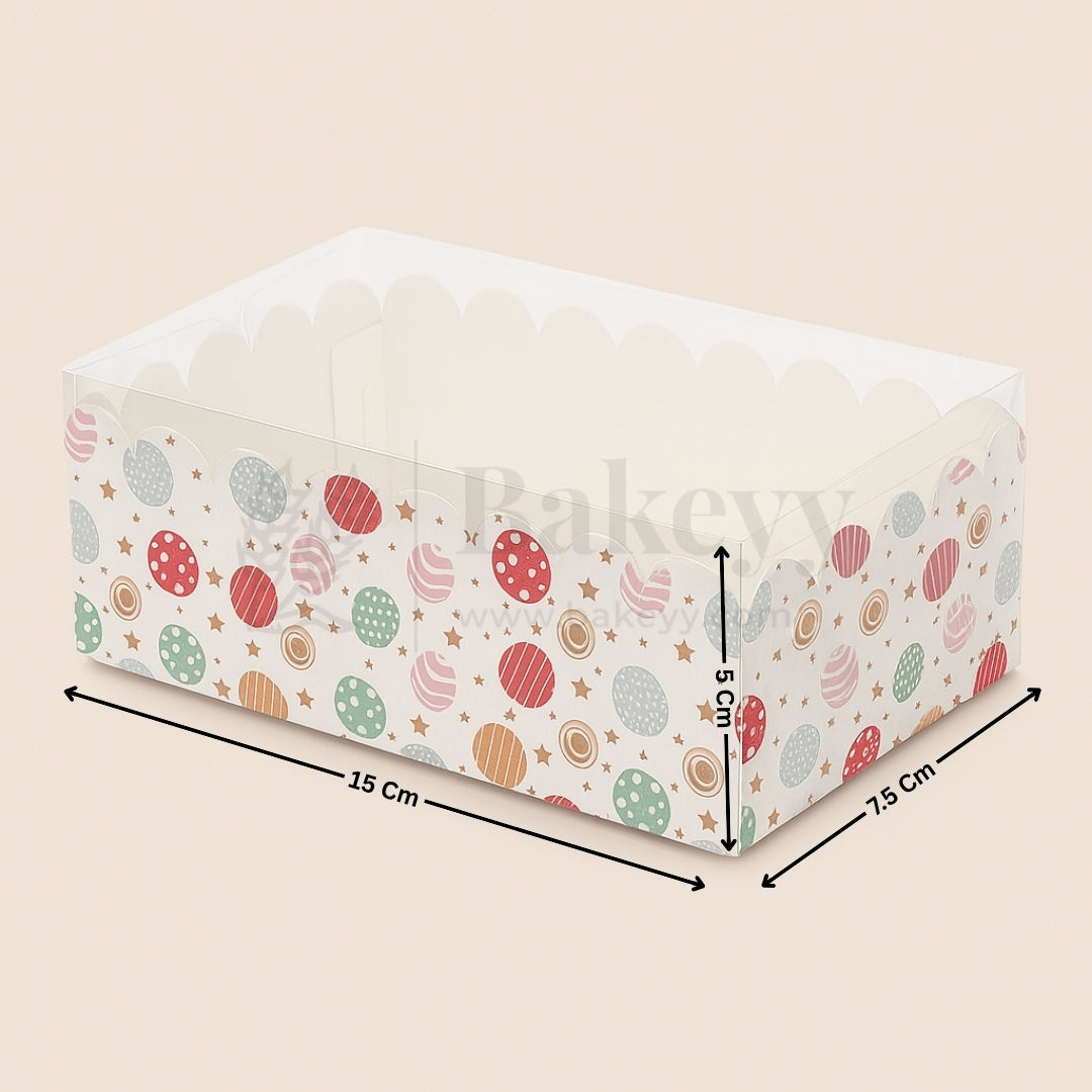 Cute Lollipop Print 2 Brownie Box With Lid | Pack of 50