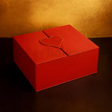 Red Colour Folding Gift Box with Heart| 1 Piece