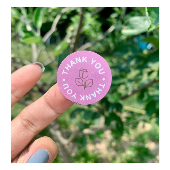 Thank You Stickers Roll | Thank You Labels Round Adhesive Stickers | For Busines and Shop (Pack of 500 Sticker Lable) - Bakeyy.com