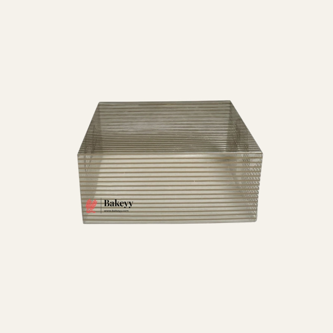 12.5 x 12.5 x 5.5 cm| Brown Lined PVC Gift Box with Lid | Pack of 10