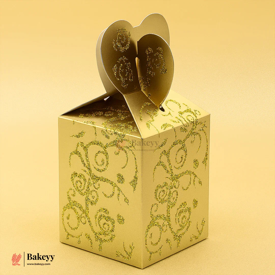 Gift Box | Pack Of 10 | Chocolate Packing Box | Return Gift Box | Gold Colour