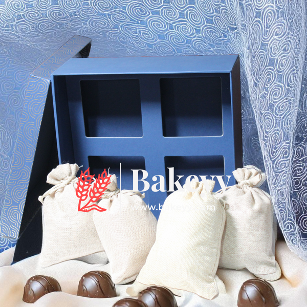 Rigid Gift Box with Jute Bags | Hamper Box | Square Shape |