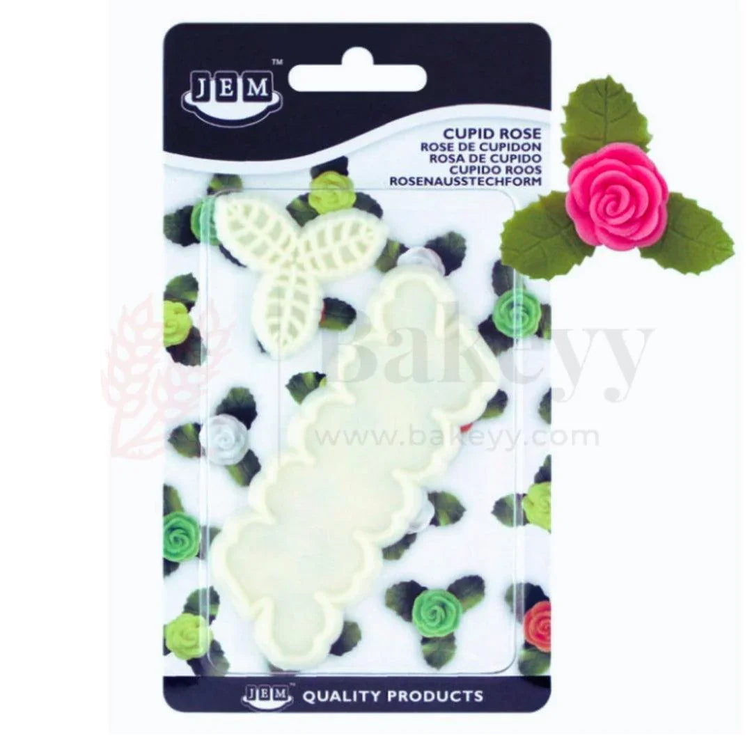 Cupid Rose Cutter Set| Set of 2 Pieces| Perfect for Fondant, Cake Decoration - Bakeyy.com - India - Cupid Rose Cutter Set| Set of 2 Pieces| Perfect for Fondant, Cake Decoration - Default Title
