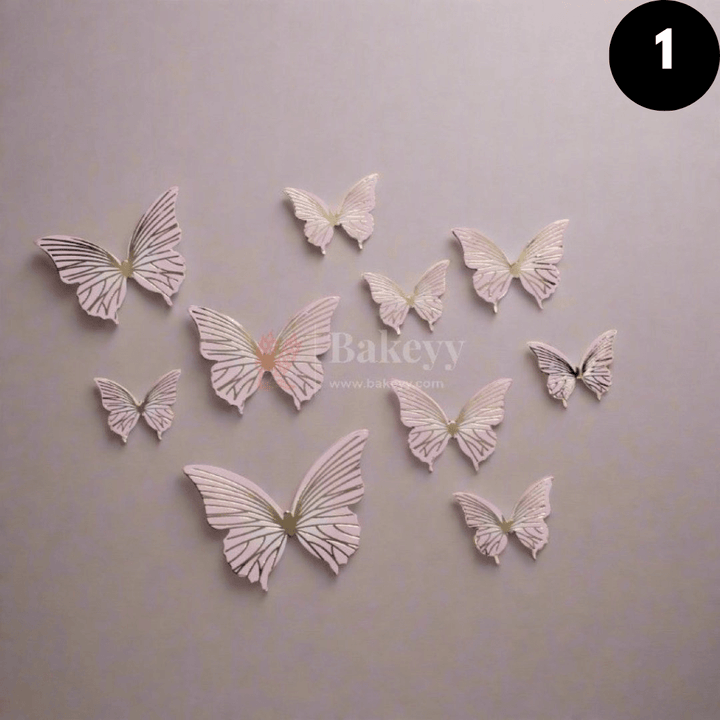 10 pcs shiny butterfly Birthday Cake Topper| decoration Toppers| Bday Decorations Items | - Bakeyy.com