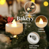 Acrylic LED Tea Light Candle Smokeless | Perfect for Decoration | Battery Operated LED Candle Twilight Diya (24 Pc) | - Bakeyy.com - India - Acrylic LED Tea Light Candle Smokeless | Perfect for Decoration | Battery Operated LED Candle Twilight Diya (24 Pc) | - Default Title