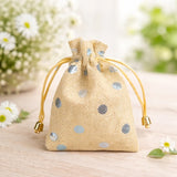 Polka Dot Jute Potli Bags with Golden Drawstring | Reusable Gift Pouches (Multiple Sizes) | Pack of 10 - Bakeyy.com - India - Polka Dot Jute Potli Bags with Golden Drawstring | Reusable Gift Pouches (Multiple Sizes) | Pack of 10 - Gold Polka Dot / 10x14 135.00