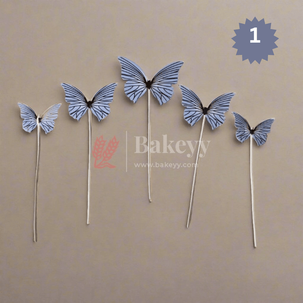 10 pcs shiny butterfly Birthday Cake Topper| decoration Toppers| Bday Decorations Items | - Bakeyy.com