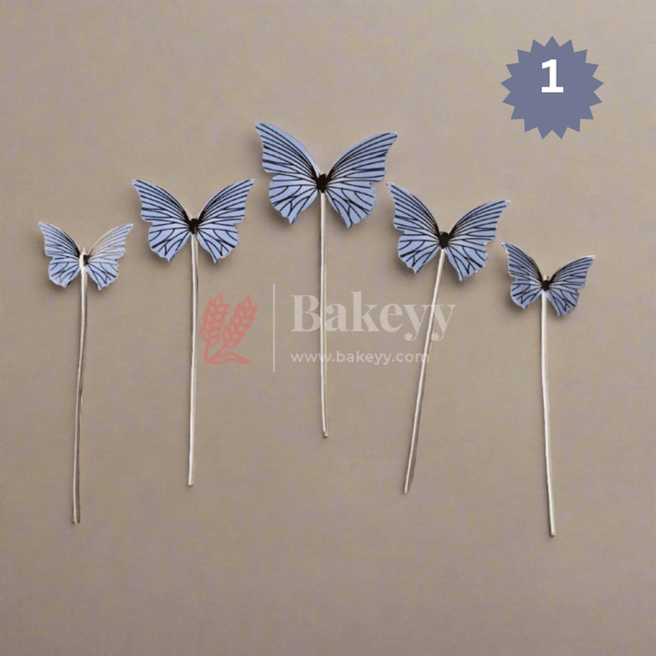 10 pcs shiny butterfly Birthday Cake Topper| decoration Toppers| Bday Decorations Items | - Bakeyy.com