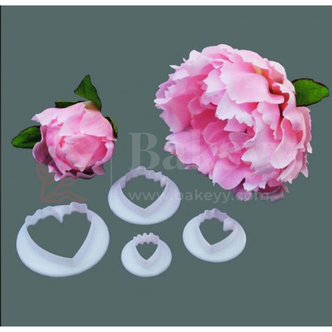 4 Piece Mini Peony Cookie Cutter| Paste Plunger| Perfect for Cake Decoration, DIY Craft Projects - Bakeyy.com - India - 4 Piece Mini Peony Cookie Cutter| Paste Plunger| Perfect for Cake Decoration, DIY Craft Projects - Default Title