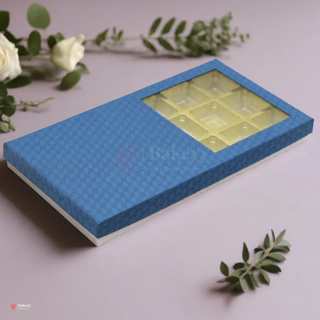 18 Cavity Hard Chocolate Box | Blue Colour