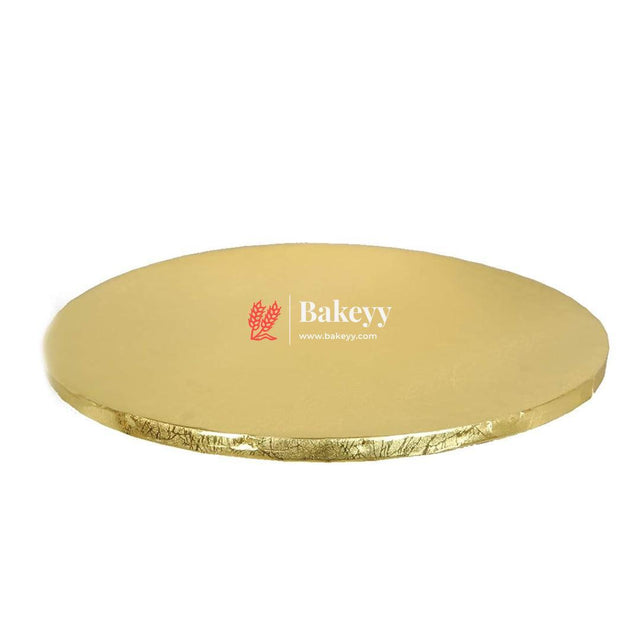 Gold Round Drum Cake Board Cake Base | Pack of 5 - Bakeyy.com - India - Gold Round Drum Cake Board Cake Base | Pack of 5 - 10 inch