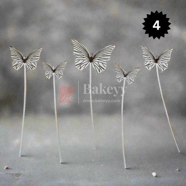 10 pcs shiny butterfly Birthday Cake Topper| decoration Toppers| Bday Decorations Items | - Bakeyy.com