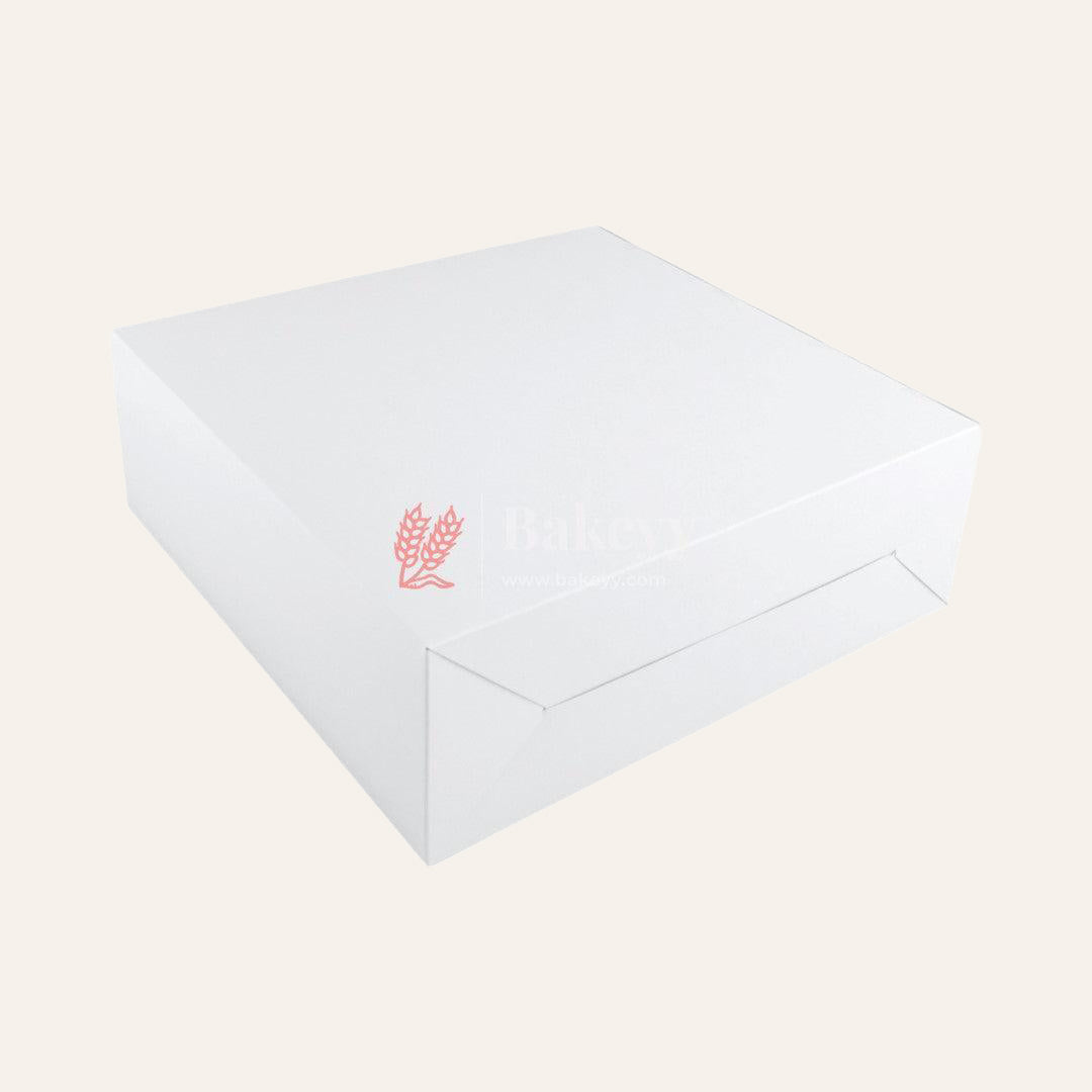 8x8x5 Inch | Plain White Cake Box | Grey Back Cake Box | Pack Of 50 - Bakeyy.com - India - 8x8x5 Inch | Plain White Cake Box | Grey Back Cake Box | Pack Of 50 - Default Title