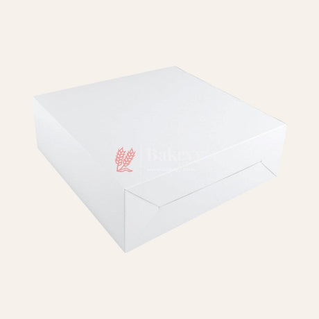 8x8x5 Inch | Plain White Cake Box | Grey Back Cake Box | Pack Of 50 - Bakeyy.com - India - 8x8x5 Inch | Plain White Cake Box | Grey Back Cake Box | Pack Of 50 - Default Title