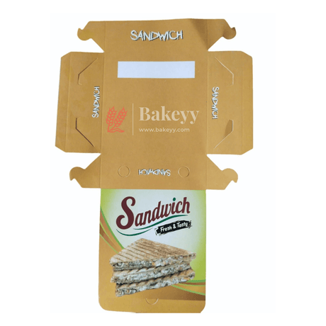 Sandwich Box Disposable Containers Made of food grade paper | Pack of 25| - Bakeyy.com - India - Sandwich Box Disposable Containers Made of food grade paper | Pack of 25| - Default Title