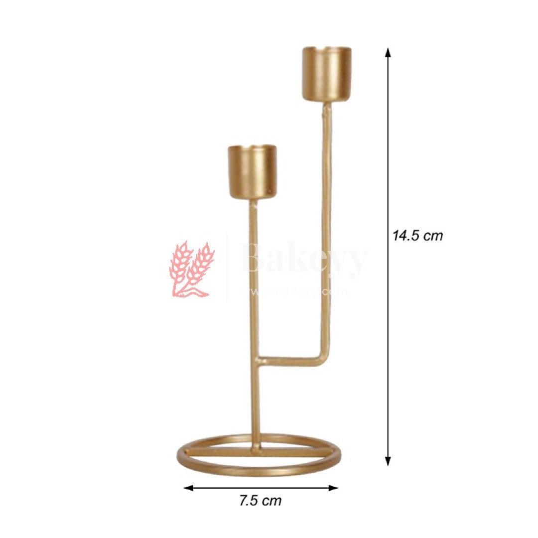 Decorative Candles Stand - Bakeyy.com - India - Decorative Candles Stand - Gold