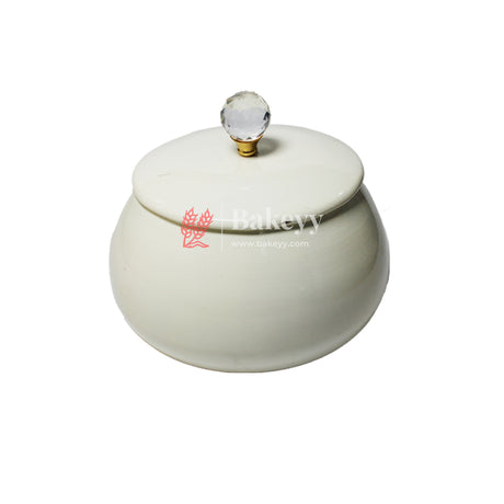 12x18cm | Iron / Food Grade White Metal Rasgulla Pot For Gift,Retun Gift | Clearance Sale ( No Return No Refund ) - Bakeyy.com - India - 12x18cm | Iron / Food Grade White Metal Rasgulla Pot For Gift,Retun Gift | Clearance Sale ( No Return No Refund ) - Default Title