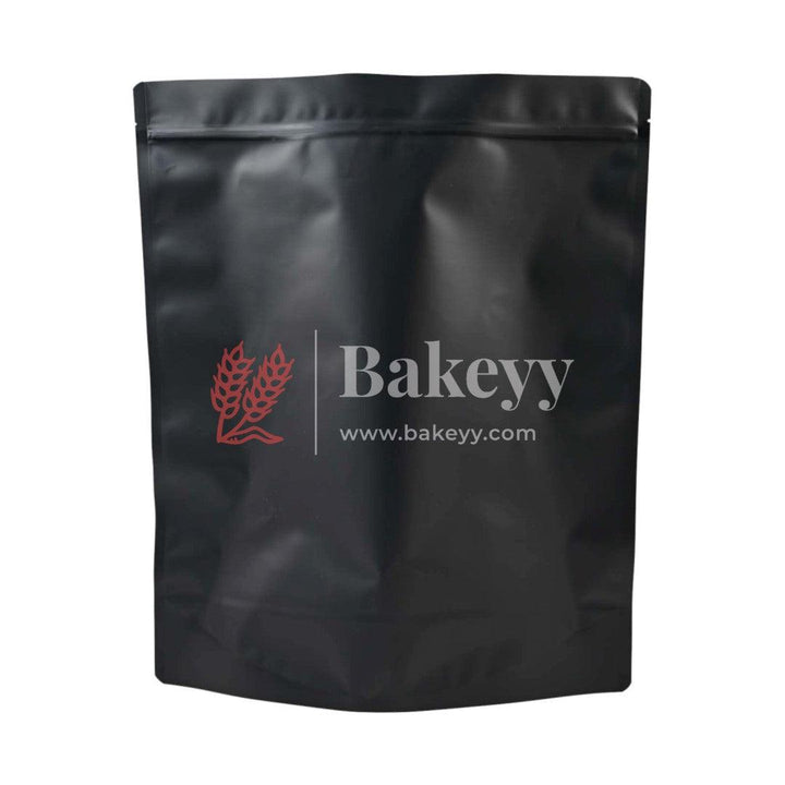 500 gm | Zip Lock Pouch | Black Color Without Window | 16x23 CM | Standing Pouch - Bakeyy.com