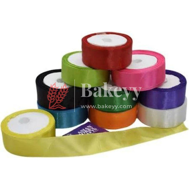 Cloth Satin ribbon for decoration | Gift wrapping | School project works | Opening ribbon | Multi-purpose use - Bakeyy.com - India - Cloth Satin ribbon for decoration | Gift wrapping | School project works | Opening ribbon | Multi-purpose use - Cream