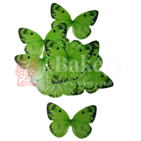10 pcs Speckled Charm Butterfly Cake Topper – 6.5x4 cm – 6 Vibrant Colour Options for Decorative Cakes - Bakeyy.com - India - 10 pcs Speckled Charm Butterfly Cake Topper – 6.5x4 cm – 6 Vibrant Colour Options for Decorative Cakes - G3-Green