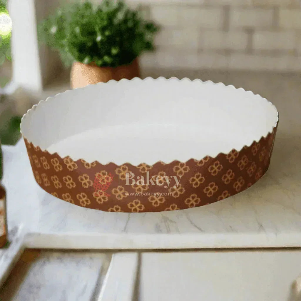 250g Bake and Serve Round Mould Brown Pack of 50| Paper Baking Mou