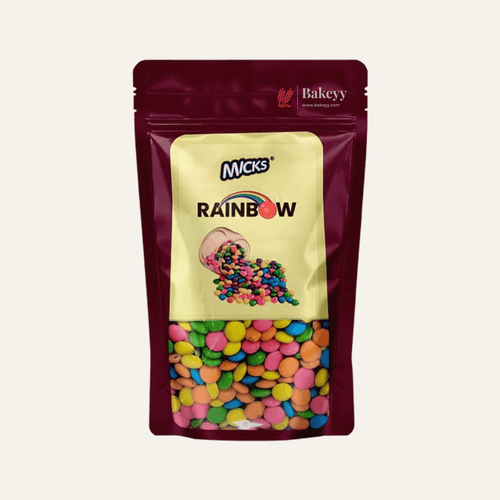 Rainbow Candy Coated Chocolates – 1kg | Vibrant Choco Buttons for Baking, Gifting & Snacking | Micks' - Bakeyy.com - India - Rainbow Candy Coated Chocolates – 1kg | Vibrant Choco Buttons for Baking, Gifting & Snacking | Micks' - Default Title