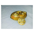 Plastic Kumkum Holder Stone Decorated 2-in-1 Haldi/Kumkum Holder- 2 - Bakeyy.com - India - Plastic Kumkum Holder Stone Decorated 2-in-1 Haldi/Kumkum Holder- 2 - Yellow