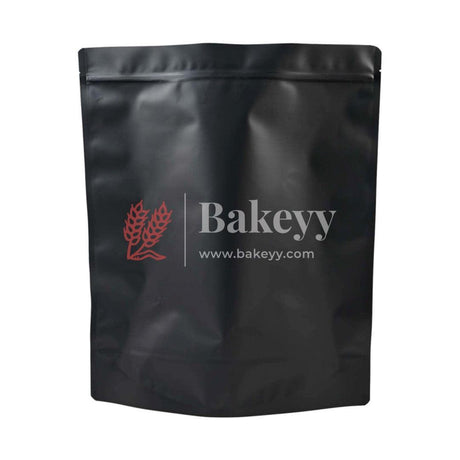 Zip Lock Pouch | Without Window | Customized Printing - Bakeyy.com - India - Zip Lock Pouch | Without Window | Customized Printing - Pack of 1000 / BLACK / 10x17 CM - 100 gm