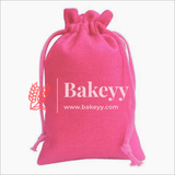 Pink Jute Potli Bag | Gift Return Gifts Bags | Drawstring Bags | (Pack of 10) - Bakeyy.com - India - Pink Jute Potli Bag | Gift Return Gifts Bags | Drawstring Bags | (Pack of 10) - 10X14 CM