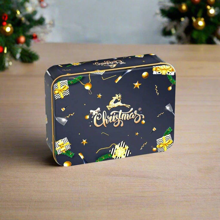 Blue Christmas Design | Elegant Christmas Decorative Tin Box | Gift Box | Chocolate Box | Cookie Box | Luxury Box | Pack of 6 | - Bakeyy.com - India - Blue Christmas Design | Elegant Christmas Decorative Tin Box | Gift Box | Chocolate Box | Cookie Box | Luxury Box | Pack of 6 | - Default Title