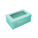 2 Cupcake Box | With Window On The Top | Sky Blue Color | - Bakeyy.com - India - 2 Cupcake Box | With Window On The Top | Sky Blue Color | - Pack of 10