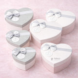 Grey And White Valentine Gift Box | Mixed Colour | Valentine Gift | Heart Shape Gift Box with Ribbon | Pack of 1