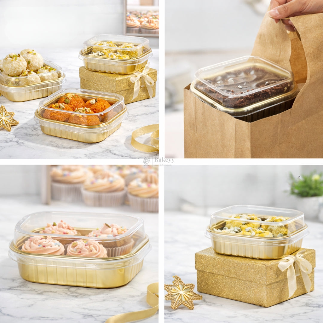 1 Brownie Box | Mini Muffins Pastry Packaging Box | Individual Pastry Container | Pack Of 50