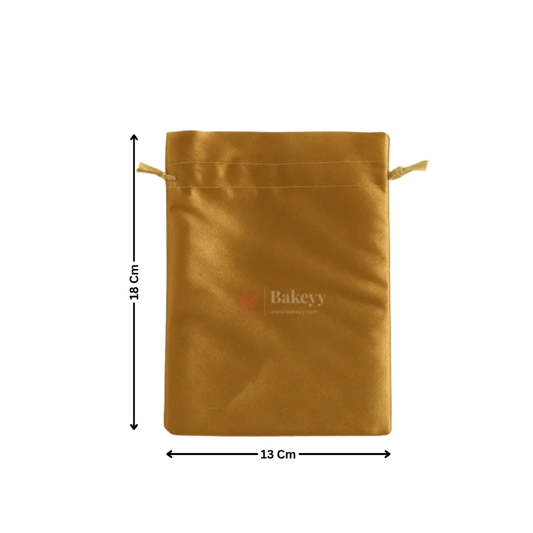 Gold Colour Satin Potli Bags| Pack of 25