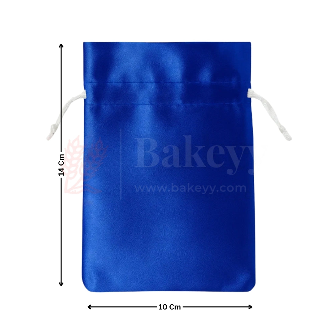 Royal Blue Satin Potli Bag | Pack of 25