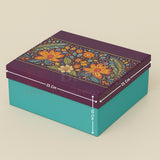 Pastel Green and Purple Lid- Printed Rigid Hamper Box| 1 Piece