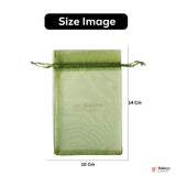 Olive Green Organza Potli Bags