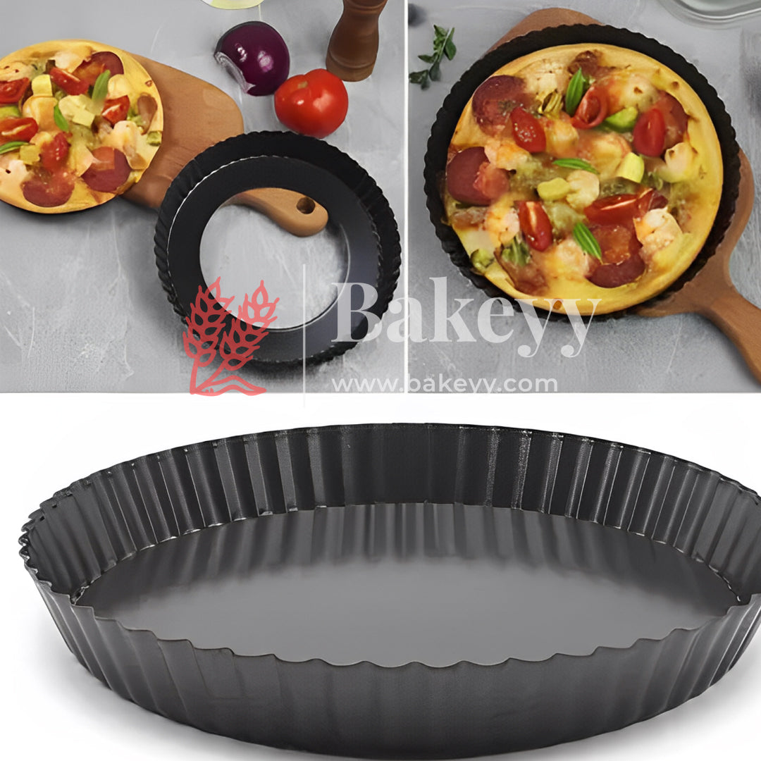 Non-Stick Removable Bottom Tart Pan - Perfect for Quiche and Pies | 4 Sizes |