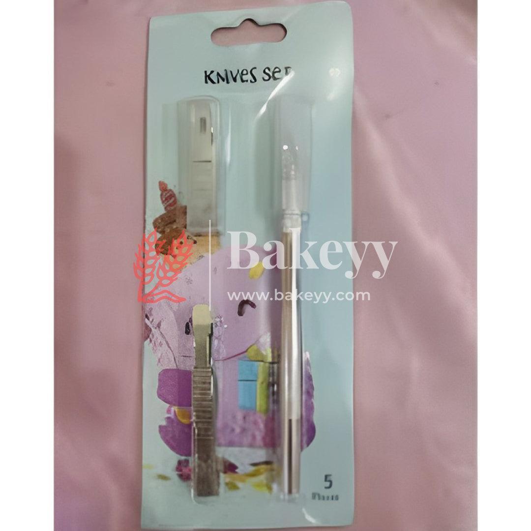 The Stainless Steel Detailing Knife | Fondant Chocolate Carving Tool | Mixed Colors - Bakeyy.com - India - The Stainless Steel Detailing Knife | Fondant Chocolate Carving Tool | Mixed Colors - Default Title