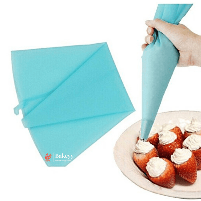 34cm Cake Decoration Blue Silicone Icing Piping Bag | Cake decorating tools | Decorating Tool | Icing Bag | Reusable - Bakeyy.com - India - 34cm Cake Decoration Blue Silicone Icing Piping Bag | Cake decorating tools | Decorating Tool | Icing Bag | Reusable - Default Title