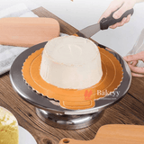 11 Inch Rotating Cake Stand |Stainless Steel | Elegant Round Cake Rotating Stand | 1 Piece - Bakeyy.com - India - 11 Inch Rotating Cake Stand |Stainless Steel | Elegant Round Cake Rotating Stand | 1 Piece - Default Title