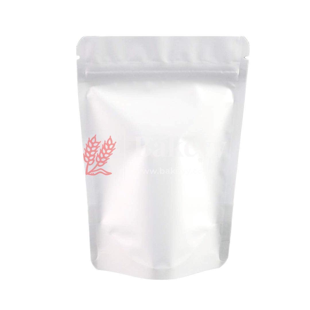 1 kg | Zip Lock Pouch |White Color With Window | 17x26.5 CM | Standing Pouch | 110 GSM | - Bakeyy.com - India - 1 kg | Zip Lock Pouch |White Color With Window | 17x26.5 CM | Standing Pouch | 110 GSM | - Pack Of 50 / 17x26.5 cm / 1 Kg