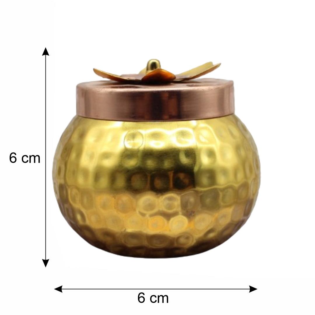 Dry Fruit Jar for Gifting | Designed Jar | Copper tin & Copper lid | - Bakeyy.com - India - Dry Fruit Jar for Gifting | Designed Jar | Copper tin & Copper lid | - Default Title